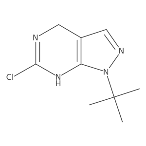 1-tert-butyl-6-chloro-1H,4H,5H-pyrazolo[3,4-d]pyrimidine结构式
