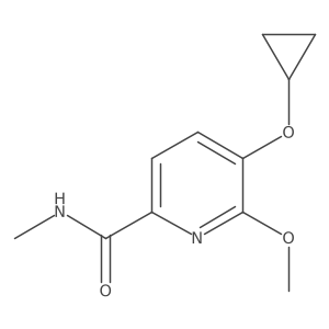 5-Cyclopropoxy-6-methoxy-N-methylpicolinamide结构式