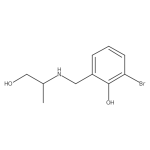 2-Bromo-6-{[(1-hydroxypropan-2-yl)amino]methyl}phenol结构式