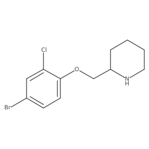 2-(4-Bromo-2-chloro-phenoxymethyl)-piperidine Structure