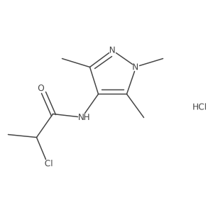 2-chloro-N-(trimethyl-1H-pyrazol-4-yl)propanamide hydrochloride Structure