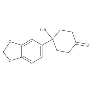 4-Amino-4-benzo[1,3]dioxol-5-yl-cyclohexanone Structure