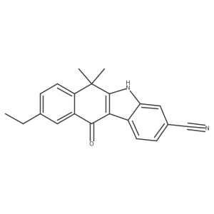 9-Ethyl-6,11-dihydro-6,6-dimethyl-11-oxo-5H-benzo[b]carbazole-3-carbonitrile结构式