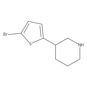 3-(5-Bromothiophen-2-yl)piperidine结构式