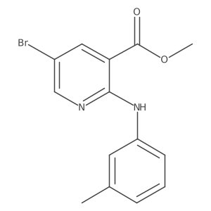 Methyl 5-bromo-2-[(3-methylphenyl)amino]-3-pyridinecarboxylate Structure