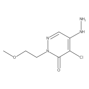 4-Chloro-5-hydrazinyl-2-(2-methoxyethyl)pyridazin-3-one结构式