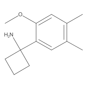 1-(2-Methoxy-4,5-dimethylphenyl)cyclobutan-1-amine结构式