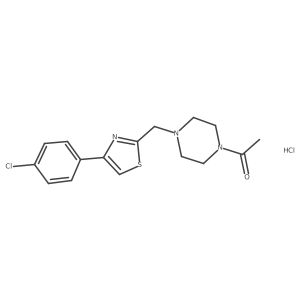 1-(4-((4-(4-Chlorophenyl)thiazol-2-yl)methyl)piperazin-1-yl)ethanone hydrochloride Structure
