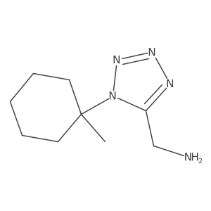1H-Tetrazole-5-methanamine, 1-(1-methylcyclohexyl)-结构式
