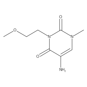 5-Amino-3-(2-methoxyethyl)-1-methyl-1,2,3,4-tetrahydropyrimidine-2,4-dion+ Structure