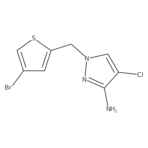 1-[(4-Bromothiophen-2-yl)methyl]-4-chloro-1H-pyrazol-3-amine Structure