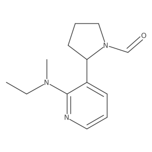 2-(2-(Ethyl(methyl)amino)pyridin-3-yl)pyrrolidine-1-carbaldehyde结构式