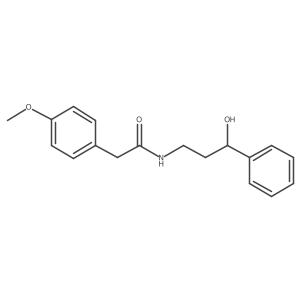N-(3-hydroxy-3-phenylpropyl)-2-(4-methoxyphenyl)acetamide Structure