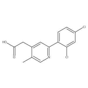 2-(2,4-Dichlorophenyl)-5-methylpyridine-4-acetic acid结构式