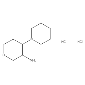 4-(Piperidin-1-yl)tetrahydro-2H-pyran-3-amine dihydrochloride Structure