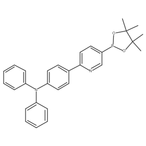 N,N-diphenyl-4-(5-(4,4,5,5-tetramethyl-1,3,2-dioxaborolan-2-yl)pyridin-2-yl)aniline结构式