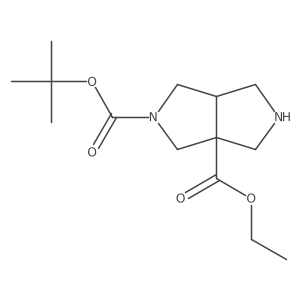 (3aS)-2-tert-butyl 3a-ethyl hexahydropyrrolo[3,4-c]pyrrole-2,3a(1H)-dicarboxylate结构式