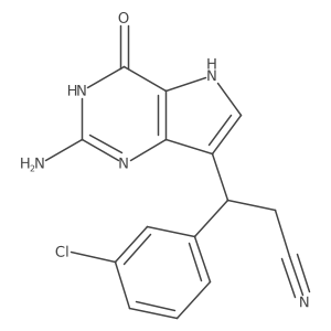 3-(2-Amino-4-oxo-4,5-dihydro-3H-pyrrolo[3,2-d]pyrimidin-7-yl)-3-(3-chloro-phenyl)-propionitrile结构式