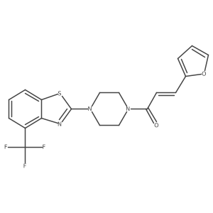 (E)-3-(furan-2-yl)-1-(4-(4-(trifluoromethyl)benzo[d]thiazol-2-yl)piperazin-1-yl)prop-2-en-1-one Structure