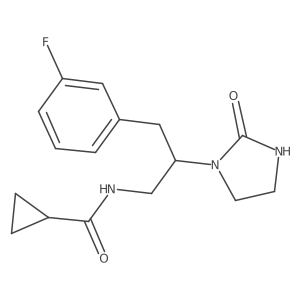 N-[3-(3-Fluorophenyl)-2-(2-oxoimidazolidin-1-YL)propyl]cyclopropanecarboxamide Structure