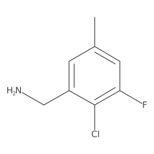 2-Chloro-3-fluoro-5-methylbenzylamine结构式
