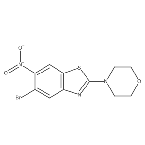5-Bromo-2-(morpholin-4-yl)-6-nitro-1,3-benzothiazole结构式