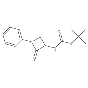 tert-butyl N-(2-oxo-1-phenylazetidin-3-yl)carbamate结构式