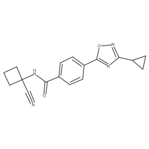 N-(1-cyanocyclobutyl)-4-(3-cyclopropyl-1,2,4-oxadiazol-5-yl)benzamide结构式