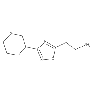 2-[3-(Oxan-3-yl)-1,2,4-oxadiazol-5-yl]ethan-1-amine结构式