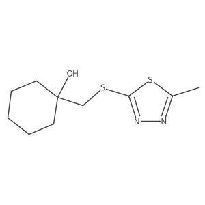 1-{[(5-Methyl-1,3,4-thiadiazol-2-yl)sulfanyl]methyl}cyclohexan-1-ol Structure