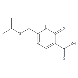 6-Oxo-2-[(propan-2-ylsulfanyl)methyl]-1,6-dihydropyrimidine-5-carboxylic acid Structure