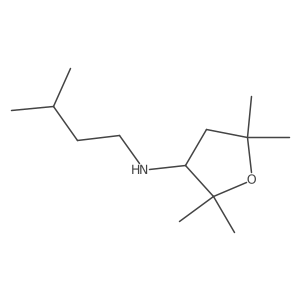 2,2,5,5-Tetramethyl-N-(3-methylbutyl)oxolan-3-amine结构式