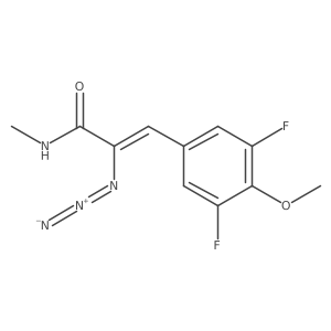 2-azido-3-(3,5-difluoro-4-methoxyphenyl)-N-methylprop-2-enamide结构式