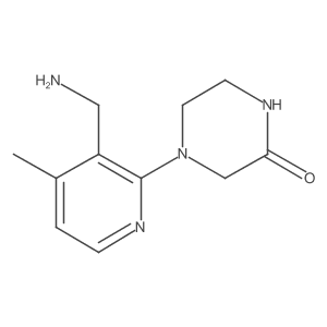 4-(3-(Aminomethyl)-4-methylpyridin-2-yl)piperazin-2-one Structure