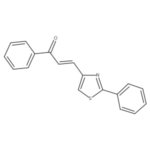 (2E)-1-Phenyl-3-(2-phenyl-4-thiazolyl)-2-propen-1-one结构式