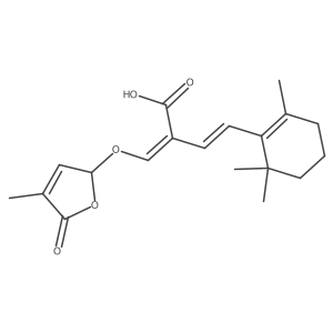 (2E,3E)-2-((((R)-4-Methyl-5-oxo-2,5-dihydrofuran-2-yl)oxy)methylene)-4-(2,6,6-trimethylcyclohex-1-en-1-yl)but-3-enoic acid Structure
