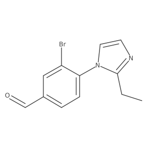 3-bromo-4-(2-ethyl-1H-imidazol-1-yl)benzaldehyde Structure