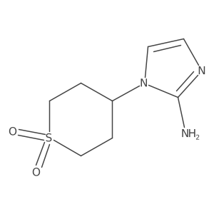 4-(2-amino-1H-imidazol-1-yl)-1lambda6-thiane-1,1-dione Structure