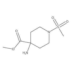 Methyl 4-amino-1-(methylsulfonyl)-4-piperidinecarboxylate Structure