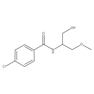 4-Chloro-N-[2-hydroxy-1-(methoxymethyl)ethyl]benzamide结构式