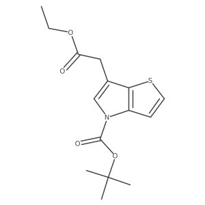 tert-butyl 6-(2-ethoxy-2-oxoethyl)-4H-thieno[3,2-b]pyrrole-4-carboxylate结构式