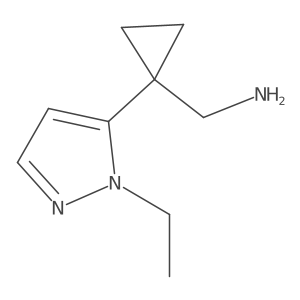 [1-(1-ethyl-1H-pyrazol-5-yl)cyclopropyl]methanamine结构式