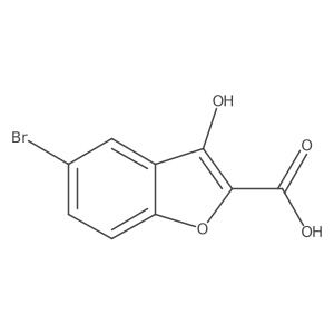 5-Bromo-3-hydroxy-1-benzofuran-2-carboxylic acid结构式