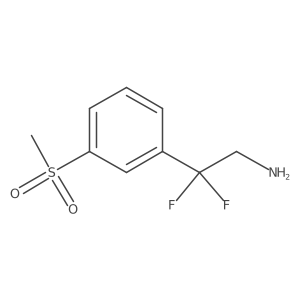 2,2-Difluoro-2-(3-methanesulfonylphenyl)ethan-1-amine结构式