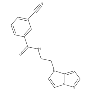 N-(2-(1H-imidazo[1,2-b]pyrazol-1-yl)ethyl)-3-cyanobenzamide结构式