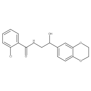 2-chloro-N-(2-(2,3-dihydrobenzo[b][1,4]dioxin-6-yl)-2-hydroxyethyl)benzamide结构式