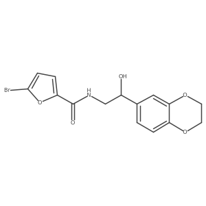 5-bromo-N-(2-(2,3-dihydrobenzo[b][1,4]dioxin-6-yl)-2-hydroxyethyl)furan-2-carboxamide结构式