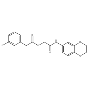 [(2,3-Dihydro-1,4-benzodioxin-6-YL)carbamoyl]methyl 2-(3-fluorophenyl)acetate Structure