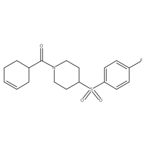 Cyclohex-3-en-1-yl(4-((4-fluorophenyl)sulfonyl)piperidin-1-yl)methanone Structure