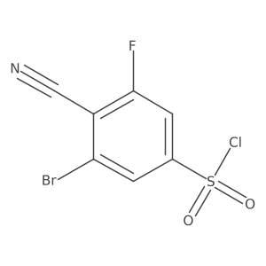 3-Bromo-4-cyano-5-fluorobenzenesulfonyl chloride Structure